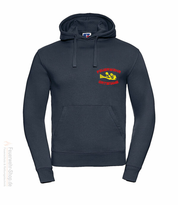 Feuerwehr Premium Kapuzen-Sweatshirt Firefighter IV mit Ortsnamen