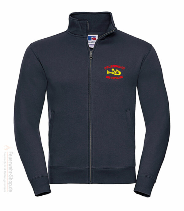 Feuerwehr Premium Sweatjacke Firefighter IV mit Ortsnamen