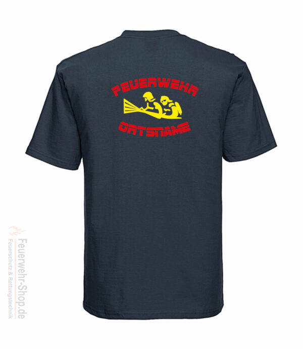Feuerwehr Premium T-Shirt Firefighter IV mit Ortsname – Bild 3