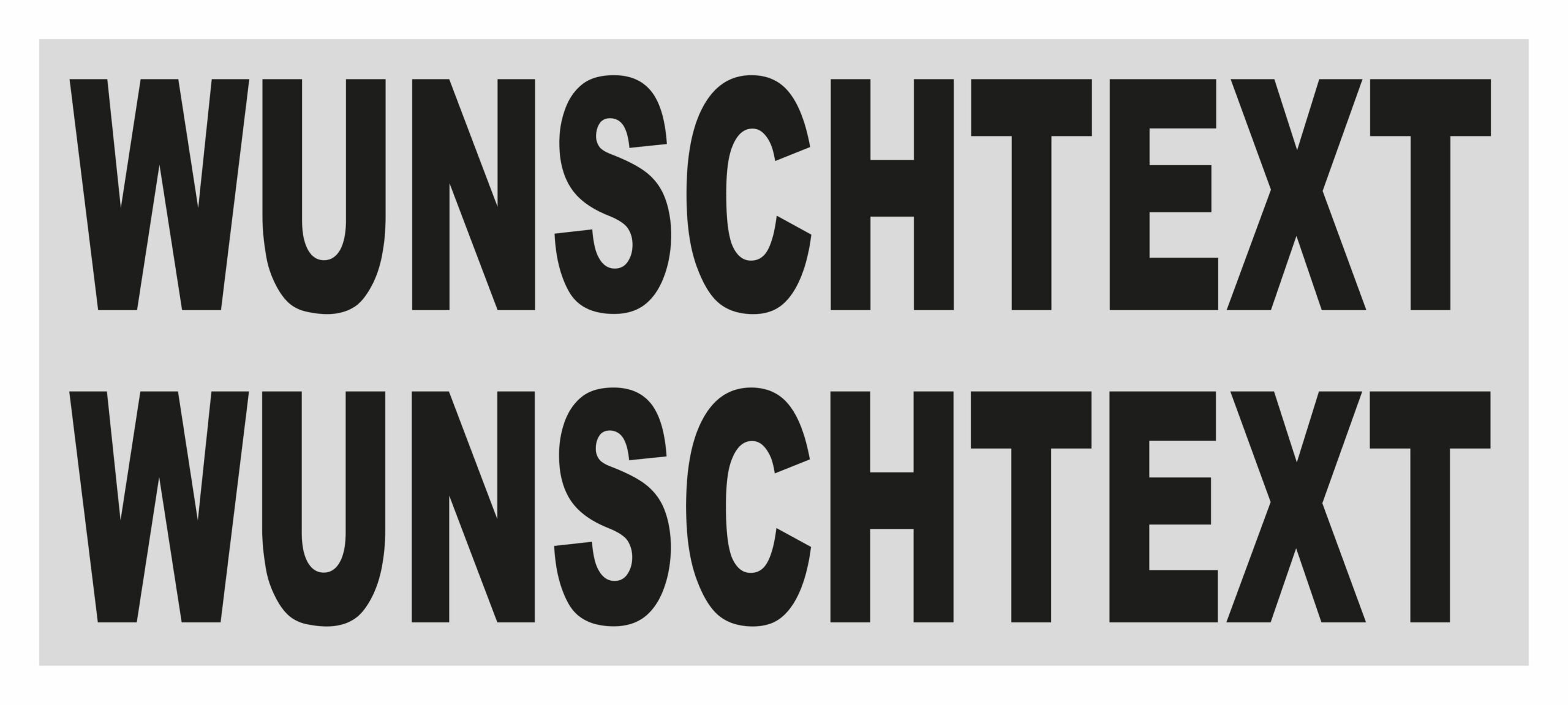 Reflex Brustschild mit Wunschtext in gelb matt 15x5 cm 