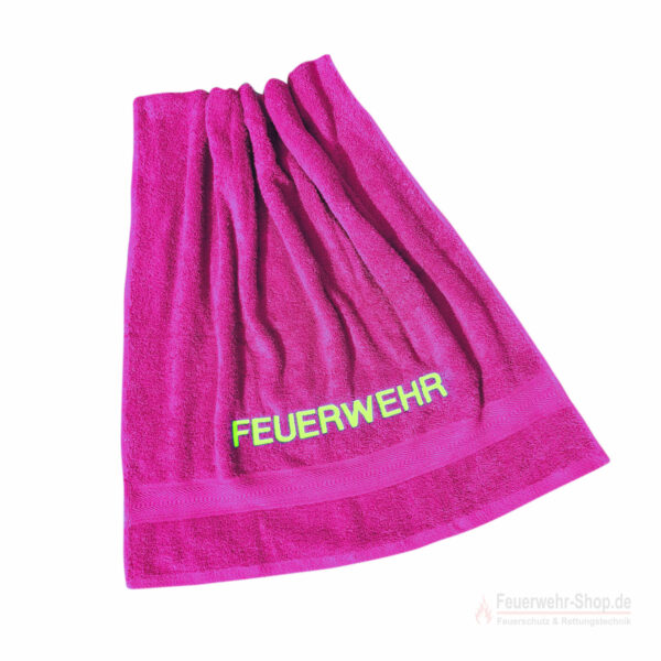 Badetuch Feuerwehr pink 140 x70 cm