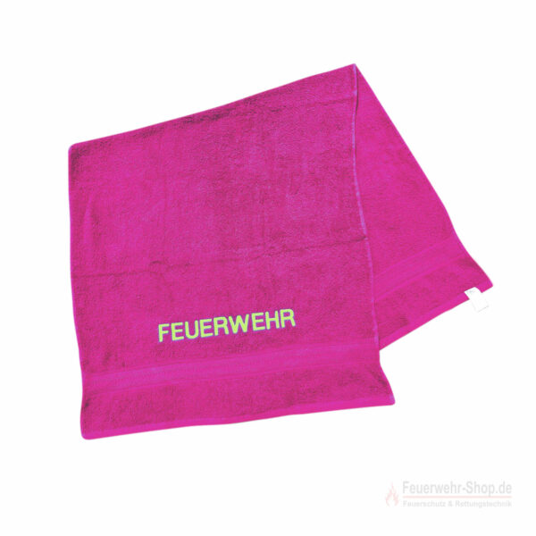 Handtuch mit Feuerwehr bestickt 50 x 100 cm – Bild 2