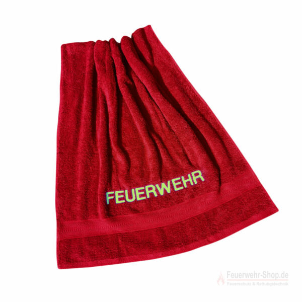 Badetuch Feuerwehr rot 140 x70 cm