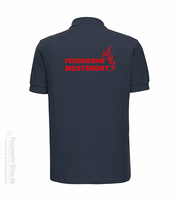Feuerwehr Premium Poloshirt Basis Flamme mit Ortsname – Bild 3