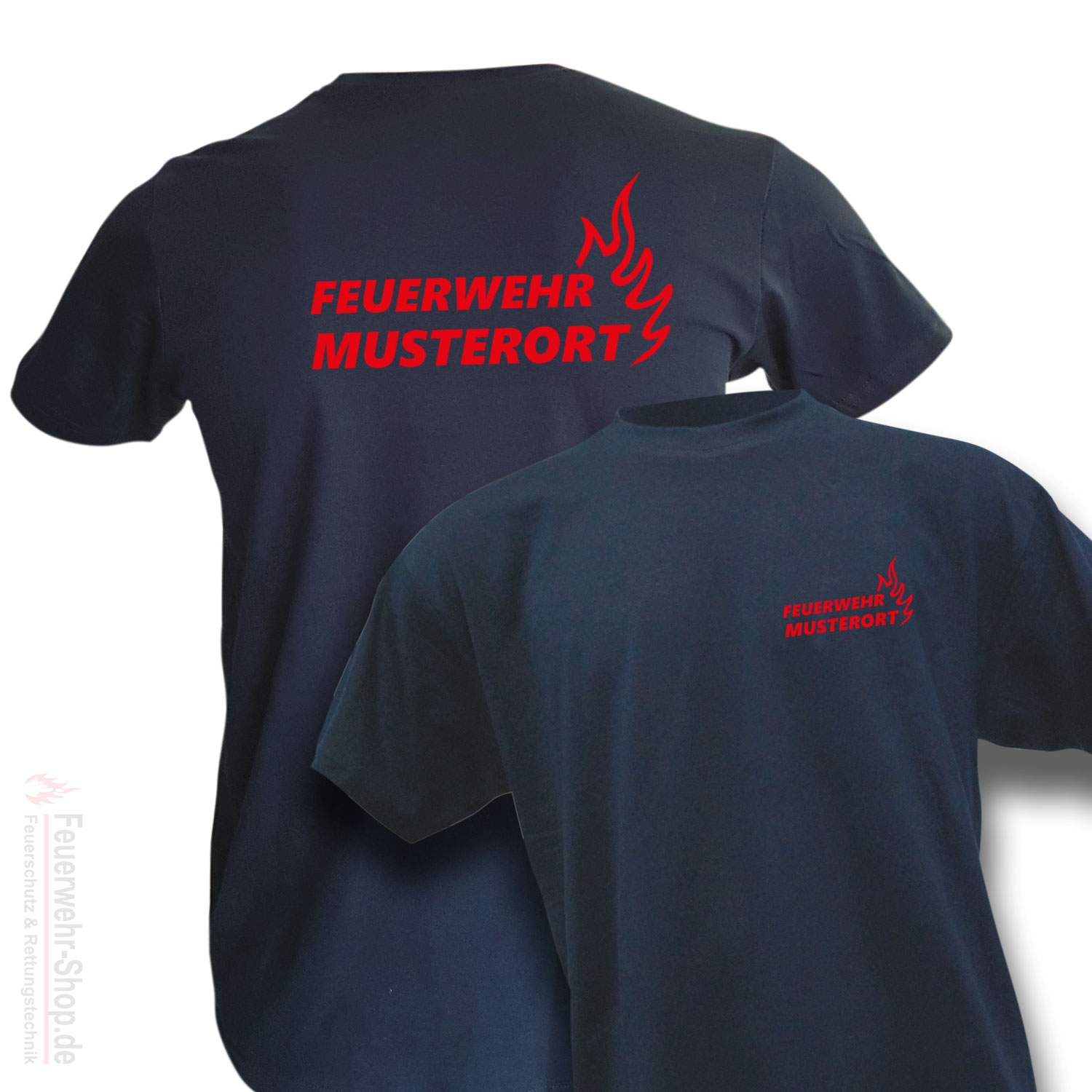 T-Shirt Stick Feuerwehr mit Flamme 