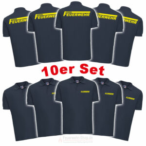 10'er Set Jugendfeuerwehr Poloshirt Logo