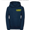 Kinderfeuerwehr Premium Kapuzen-Sweatshirt Logo mit Ortsname