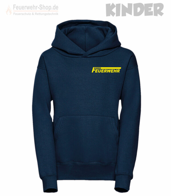 Kinderfeuerwehr Premium Kapuzen-Sweatshirt Logo