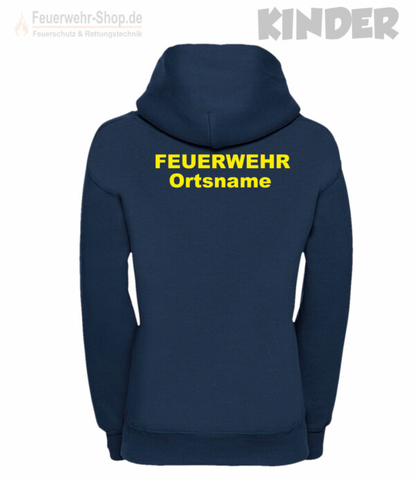 Kinderfeuerwehr Premium Kapuzen-Sweatshirt Basis mit Name und Ortsname