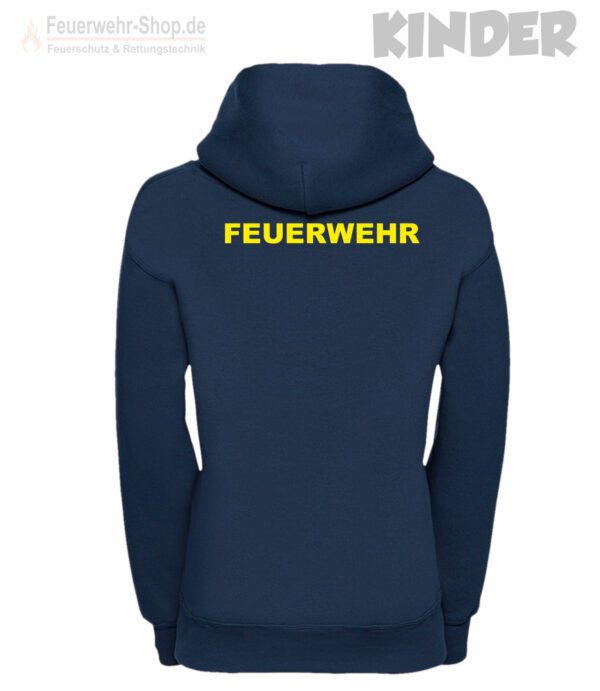 Kinderfeuerwehr Premium Kapuzen-Sweatshirt Basis mit Name