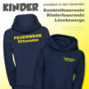 Kinderfeuerwehr Premium Kapuzen-Sweatshirt Basis mit Ortsname