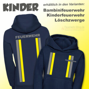 Kinderfeuerwehr Premium Kapuzen-Sweatshirt im Einsatzlook