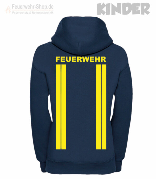 Kinderfeuerwehr Premium Kapuzen-Sweatshirt im Einsatzlook gelb