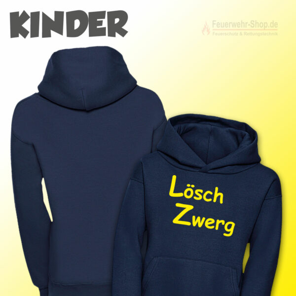 Kinderfeuerwehr Premium Kapuzen-Sweatshirt Logo "Löschzwerg"