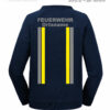 Kinderfeuerwehr Premium Sweatshirt im Einsatzlook gelb/silber mit Ortsname