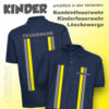 Kinderfeuerwehr Premium Poloshirt im Einsatzlook silber/gelb