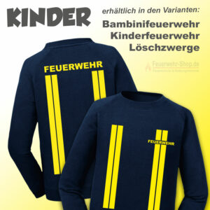 Kinderfeuerwehr Premium Sweatshirt im Einsatzlook gelb