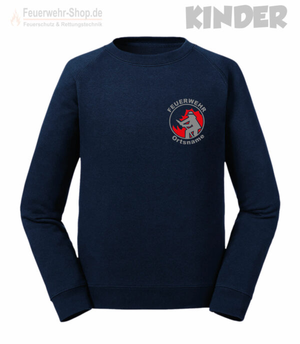 Kinderfeuerwehr Premium Sweatshirt Modell Firefighter I mit Ortsname