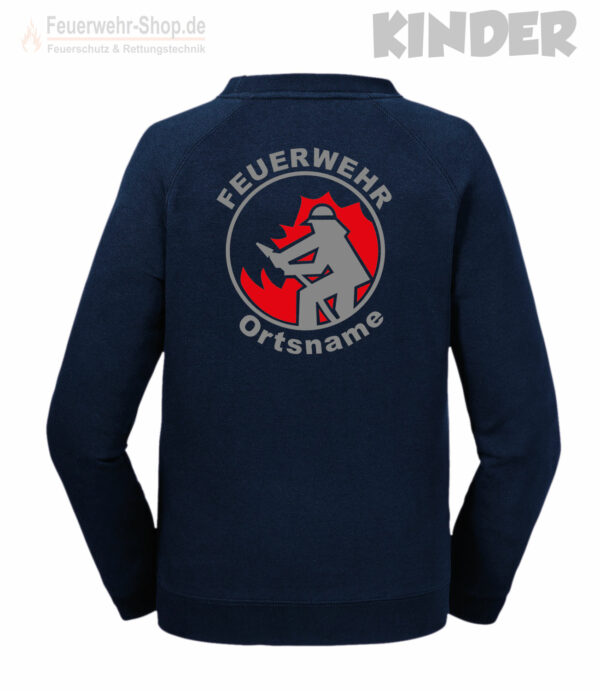 Kinderfeuerwehr Premium Sweatshirt Modell Firefighter I mit Ortsname