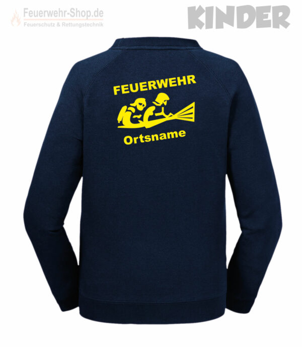 Kinderfeuerwehr Premium Sweatshirt Modell Firefighter III mit Ortsname