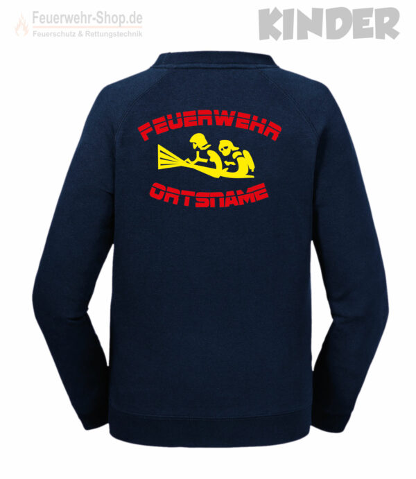 Kinderfeuerwehr Premium Sweatshirt Modell Firefighter IV mit Ortsname