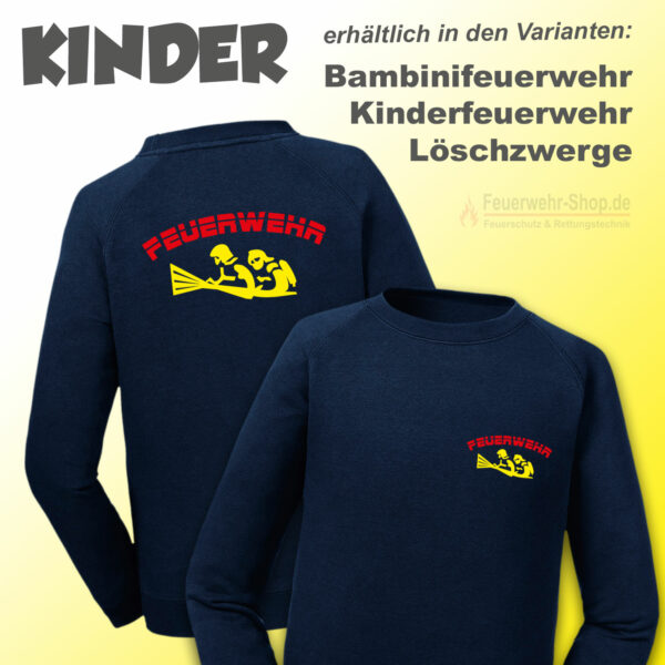 Kinderfeuerwehr Premium Sweatshirt Modell Firefighter IV