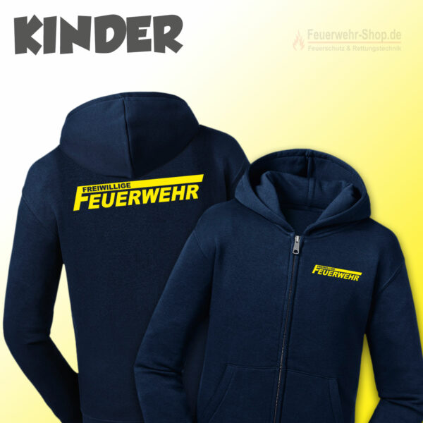 Freiwillige Kinderfeuerwehr Premium Kapuzenjacke Logo