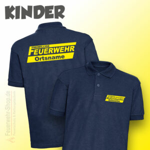 Freiwillige Feuerwehr Premium Poloshirt Logo mit Ortsname