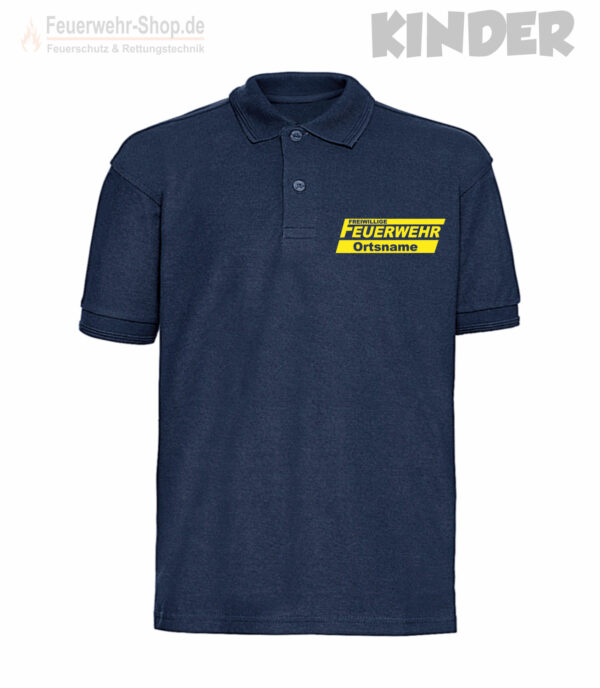 Freiwillige Feuerwehr Premium Poloshirt Logo mit Ortsname