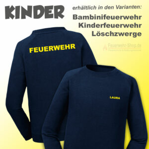 Kinderfeuerwehr Premium Sweatshirt Basis mit Name