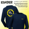 Kinderfeuerwehr Premium Sweatshirt Helm mit Name und Ortsname