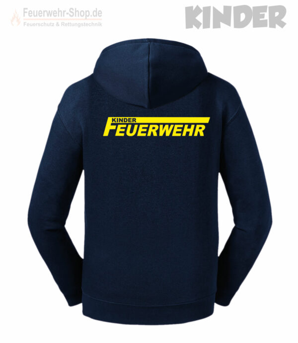 Kinderfeuerwehr Premium Kapuzenjacke Logo mit Name