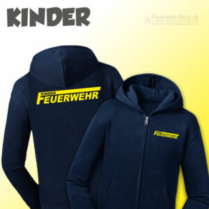 Kinderfeuerwehr Premium Kapuzenjacke Logo