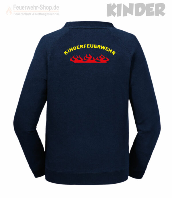 Kinderfeuerwehr Premium Sweatshirt Rundlogo mit FlammeKinderfeuerwehr Premium Sweatshirt Rundlogo mit Flamme