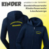 Kinderfeuerwehr Premium Kapuzenjacke Rundlogo mit Ortsname