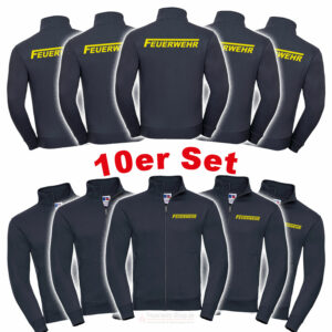 10'er Set Feuerwehr Sweatjacke Logo