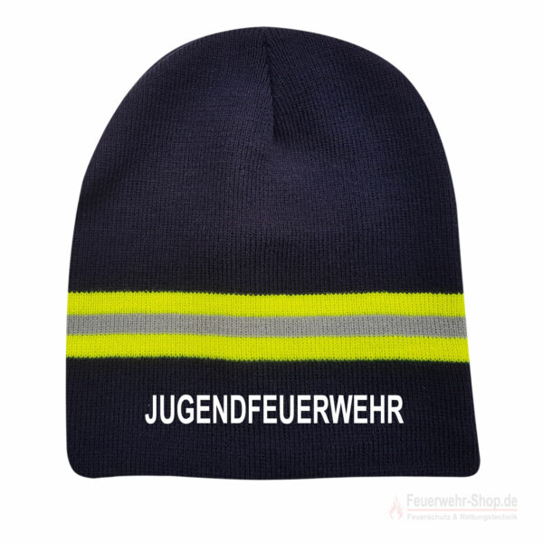 Premium Hupf Beanie, navyblau Hupf-Style mit Jugendfeuerwehr Schriftzug, bestickt