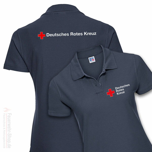 Poloshirt (Damen) mit DRK Kompaktlogo gestickt