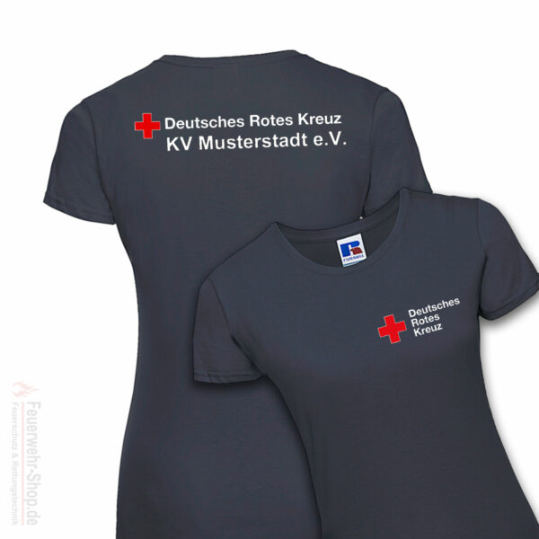 T-Shirt (Damen) mit DRK Kompaktlogo gestickt