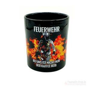 Kaffeebecher schwarz mit Motiv