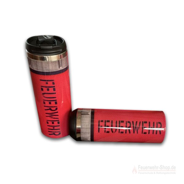 Thermobecher "Feuerwehrschlauch - pink"