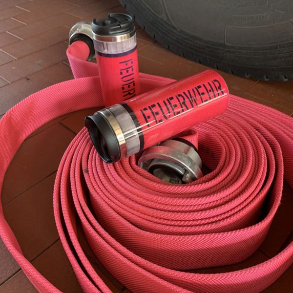 Thermobecher "Feuerwehrschlauch - pink"