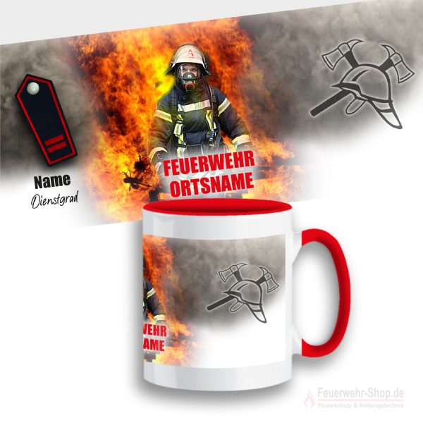 Kaffeetasse "Dienstgrad" personalisiert