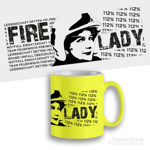 Kaffeetasse "Firelady" Gelb