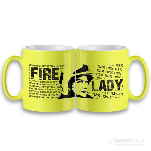 Kaffeetasse "Firelady" Gelb