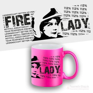 Kaffeetasse "Firelady" Pink