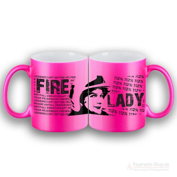 Kaffeetasse "Firelady" Pink