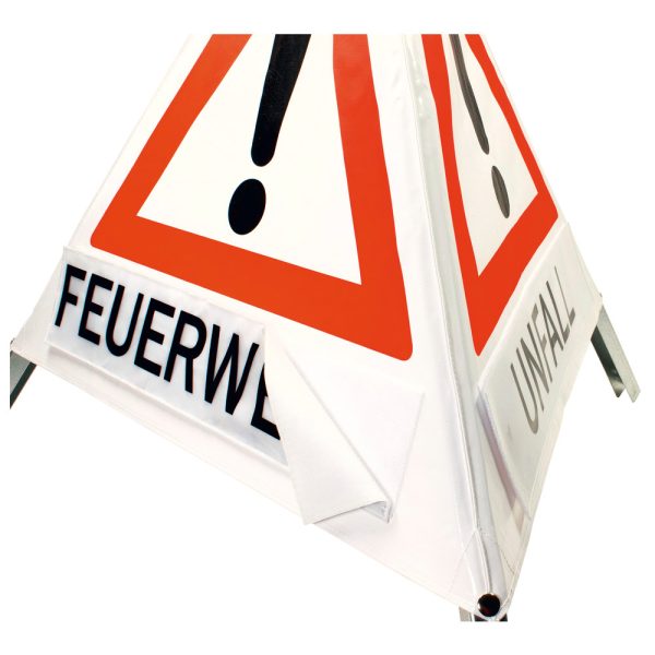Feuerwehr Faltsignal 700 mm Tagesleuchtfarbe oder retroreflektierend – Bild 2