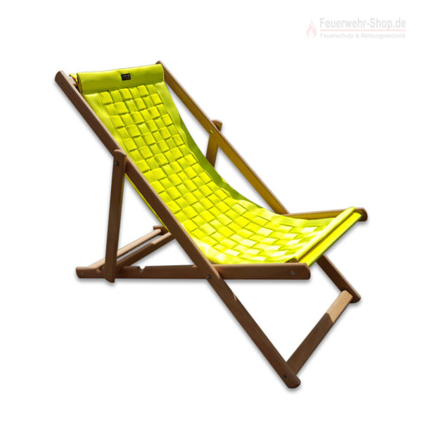 Strandstuhl Feuerwehrschlauch gelb